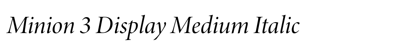 Minion 3 Display Medium Italic image